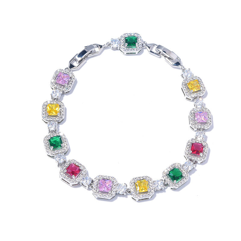 Adjustable Color Zircon Bracelet For Women