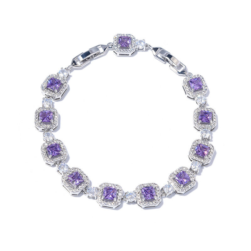 Adjustable Color Zircon Bracelet For Women